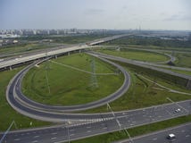 Aerial View On Roads Junction Royalty Free Stock Photo Aerial View On Roads Junction Royalty Free Stock Photo