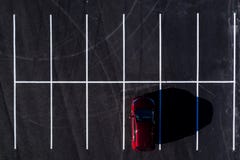Aerial view of one car