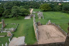 Aerial view of Panama Viejo Ruins - Panama City, Panama stock photos Aerial view of Panama Viejo Ruins - Panama City, Panama stock photos