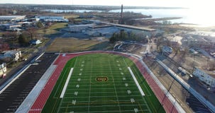 Aerial View School Football Field