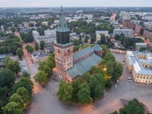 Aerial View of Turku Cathedral
