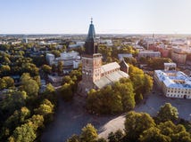 Aerial image of Turku Cathedral