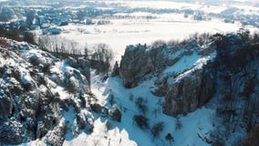Wawoz Bolechowicki Snow-Covered Landscape Nature Reserve In The Valley Of Krakow