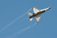 Aerobatic F-16 stock image Aerobatic F-16 stock image