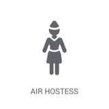 Aeromoça de ar Icon ilustração royalty free Aeromoça de ar Icon ilustração royalty free