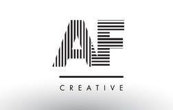 Af A F Letter Alphabet Logo Black White Icon Design Stock Vector