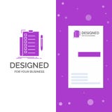 Aff?rslogo f?r sakkunskap, kontrollista, kontroll, lista, dokument Vertikal purpurf?rgad aff?rs-/visitkortmall id?rikt royaltyfri illustrationer Aff?rslogo f?r sakkunskap, kontrollista, kontroll, lista, dokument Vertikal purpurf?rgad aff?rs-/visitkortmall id?rikt royaltyfri illustrationer