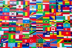 Affichage international de drapeau de divers pays photos libres de droits Affichage international de drapeau de divers pays photos libres de droits