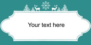 Affiche de bannière de Web de nouvelles années de Noël Flocon de neige de sapins de cerfs communs de silhouettes de blanc Trame d illustration libre de droits Affiche de bannière de Web de nouvelles années de Noël Flocon de neige de sapins de cerfs communs de silhouettes de blanc Trame d illustration libre de droits