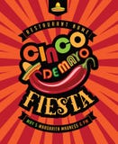 Affiche de fiesta de Cinco De Mayo illustration libre de droits Affiche de fiesta de Cinco De Mayo illustration libre de droits