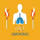 Affiche non-fumeurs Lung Banner Vector endommagé par humain illustration de vecteur Affiche non-fumeurs Lung Banner Vector endommagé par humain illustration de vecteur