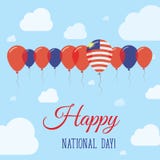 Affiche patriotique plate de jour national de la Malaisie illustration de vecteur Affiche patriotique plate de jour national de la Malaisie illustration de vecteur
