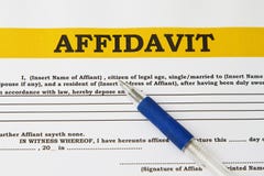 Affidavit Royalty Free Stock Photography Affidavit Royalty Free Stock Photography