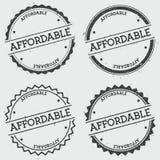 Affordable insignia stamp isolated on white. royalty free illustration Affordable insignia stamp isolated on white. royalty free illustration
