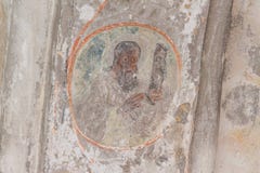 Affreschi georgiani antichi nel Kutaisi, dettaglio dal monastero del tempio illustrazione vettoriale Affreschi georgiani antichi nel Kutaisi, dettaglio dal monastero del tempio illustrazione vettoriale