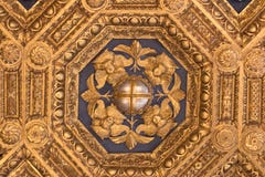 Affreschi nel ` Udienza del dell di Sala nel Palazzo Vecchio, Firenze, Italia fotografia stock Affreschi nel ` Udienza del dell di Sala nel Palazzo Vecchio, Firenze, Italia fotografia stock