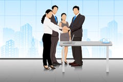 Affärsavtal med businesspeople royaltyfri illustrationer Affärsavtal med businesspeople royaltyfri illustrationer
