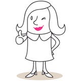 Affärskvinna som blinkar upp och ger tummarna royaltyfri illustrationer Affärskvinna som blinkar upp och ger tummarna royaltyfri illustrationer