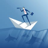 Affärsman och risk royaltyfri illustrationer Affärsman och risk royaltyfri illustrationer