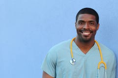 African American black health care professional with copy space stock images African American black health care professional with copy space stock images