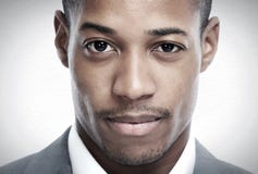 African-American black man face. stock photo African-American black man face. stock photo