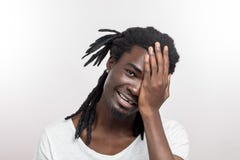 African American man with dreadlocks making facepalm gesture stock images African American man with dreadlocks making facepalm gesture stock images