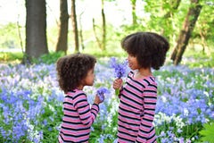African American sisters are playing in the park curly African American sisters in dance dresses on the grass and bushes of lilac stock image African American sisters are playing in the park curly African American sisters in dance dresses on the grass and bushes of lilac stock image