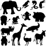 African Animals Silhouettes Set