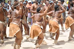 African dancers in a joyous mood