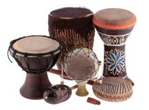 African ethnic drums from different countries