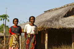 African women in Malagasy willage