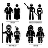 Afrika Rode Indische Eskimo vector illustratie Afrika Rode Indische Eskimo vector illustratie