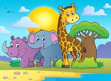 Afrikaans beeld 2 van het aardthema royalty-vrije illustratie Afrikaans beeld 2 van het aardthema royalty-vrije illustratie