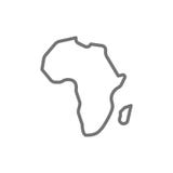 Afrikanischer Kontinent, Afrika-Linie Ikone stock abbildung Afrikanischer Kontinent, Afrika-Linie Ikone stock abbildung
