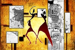 Afrikansk etnisk retro tappningillustration Royaltyfri Foto Afrikansk etnisk retro tappningillustration Royaltyfri Foto