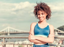 Afro American sports woman royalty free stock image Afro American sports woman royalty free stock image