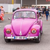 AGDE, FRANKREICH - 9. SEPTEMBER 2017: Rosa stockbild AGDE, FRANKREICH - 9. SEPTEMBER 2017: Rosa stockbild