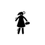 Aggressivo, arrabbiato, icona della ragazza Elemento dell'icona negativa di tratti di carattere Icona premio di progettazione gra illustrazione vettoriale Aggressivo, arrabbiato, icona della ragazza Elemento dell'icona negativa di tratti di carattere Icona premio di progettazione gra illustrazione vettoriale