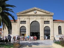 Agora, marché couvert de Chania, Crète, Grèce photographie stock libre de droits Agora, marché couvert de Chania, Crète, Grèce photographie stock libre de droits