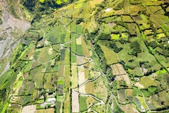Agriculture In Tungurahua Aerial Shot