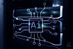 AI, Artificial intelligence, automation and modern information technology concept on virtual screen Royalty Free Stock Photos AI, Artificial intelligence, automation and modern information technology concept on virtual screen Royalty Free Stock Photos