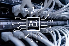 AI, Artificial intelligence, automation and modern information technology concept on virtual screen stock image AI, Artificial intelligence, automation and modern information technology concept on virtual screen stock image