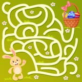 Aidez peu de chemin de découverte de lapin au panier de Pâques avec des oeufs labyrinthe Jeu de labyrinthe pour des gosses illustration de vecteur Aidez peu de chemin de découverte de lapin au panier de Pâques avec des oeufs labyrinthe Jeu de labyrinthe pour des gosses illustration de vecteur