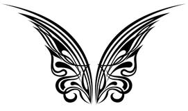 Ailes. Éléments de conception de tatouage illustration stock Ailes. Éléments de conception de tatouage illustration stock