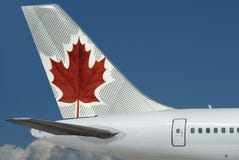 Air Canada Plane. Sky. Stock Images