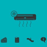 Air conditioning icon flat stock illustration Air conditioning icon flat stock illustration