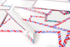 Air Mail Envelopes With Paper Plane Royalty Free Stock Photography Air Mail Envelopes With Paper Plane Royalty Free Stock Photography
