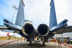 Aircraft on display in Changi, Singapore stock photography Aircraft on display in Changi, Singapore stock photography