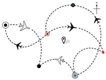 Airline Plane Flight Paths Travel Plans Map Royalty Free Stock Image Airline Plane Flight Paths Travel Plans Map Royalty Free Stock Image