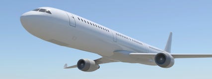 Airplane on a blue sky background stock illustration Airplane on a blue sky background stock illustration
